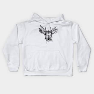 Deer head image Kids Hoodie